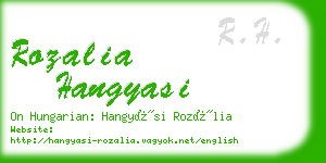 rozalia hangyasi business card